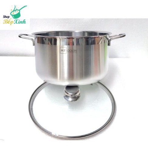 Nồi luộc gà 1 đáy inox 430 Fivestar H.T Cook 26cm / 28cm / 30cm / 32cm dùng được mọi bếp , tặng 2 muỗng canh inox