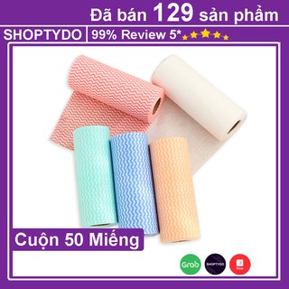 Cuộn giấy lau đa năng bằng vải không dệt cao cấp, giấy lau đa năng thấm hút tốt, tái sử dụng nhiều lần