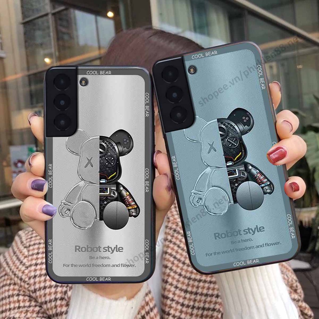 Ốp Samsung S21 / S21 FE / S21 Plus / S21+ bear, k@ws thương hiệu phong cách ốp lưng thời trang cao cấp