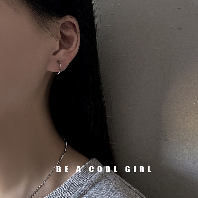 Khuyên Tai Thép Titan Không Xỏ Lỗ Phong Cách Hip Hop