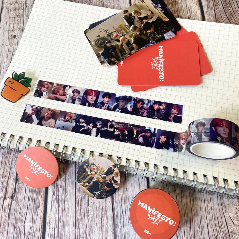Cuộn Băng Dính Washi In Hình Nhóm Nhạc Kpop Enhypen Album Manifesto: Day 1