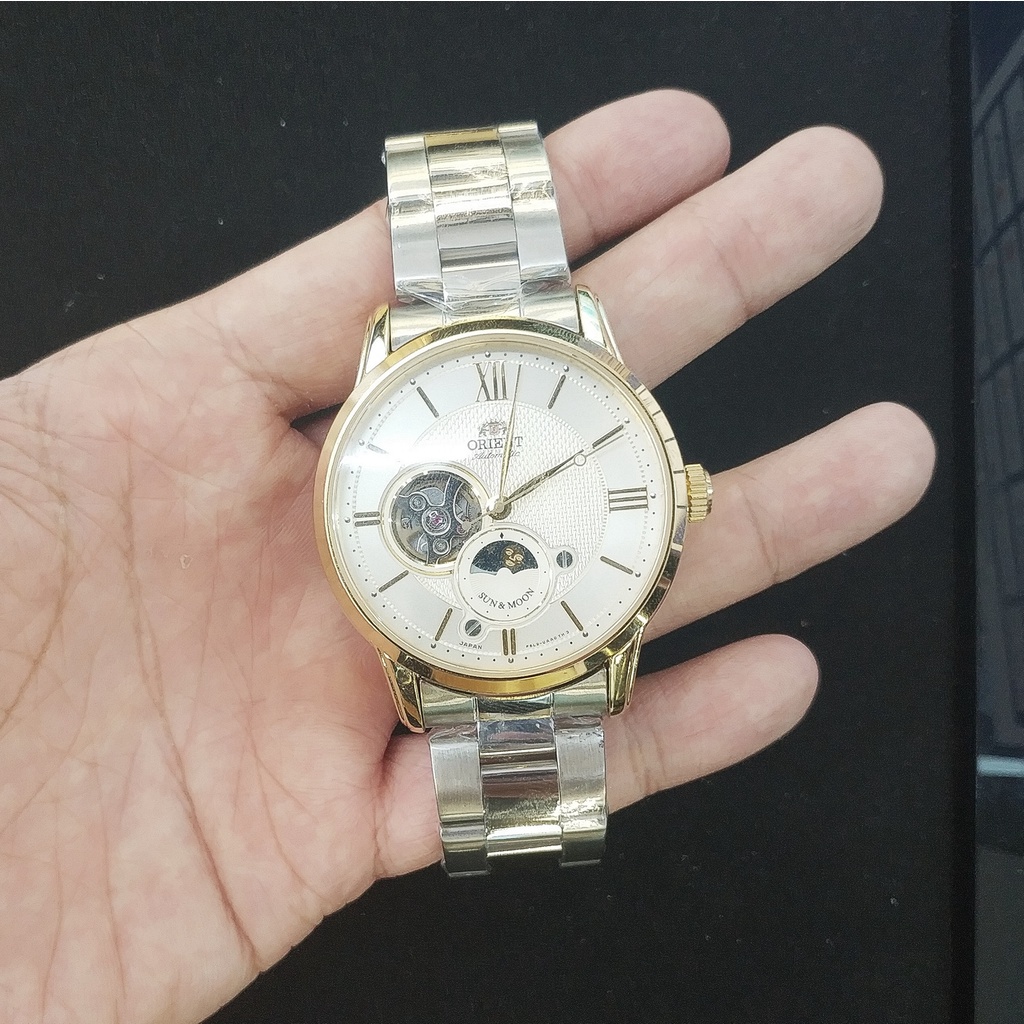 Dây Đồng Hồ Kim Loại Size 21mm Màu Bạc thép đúc, tai ôm chắc chắn cho Orient Joker, sun and moon gen 4