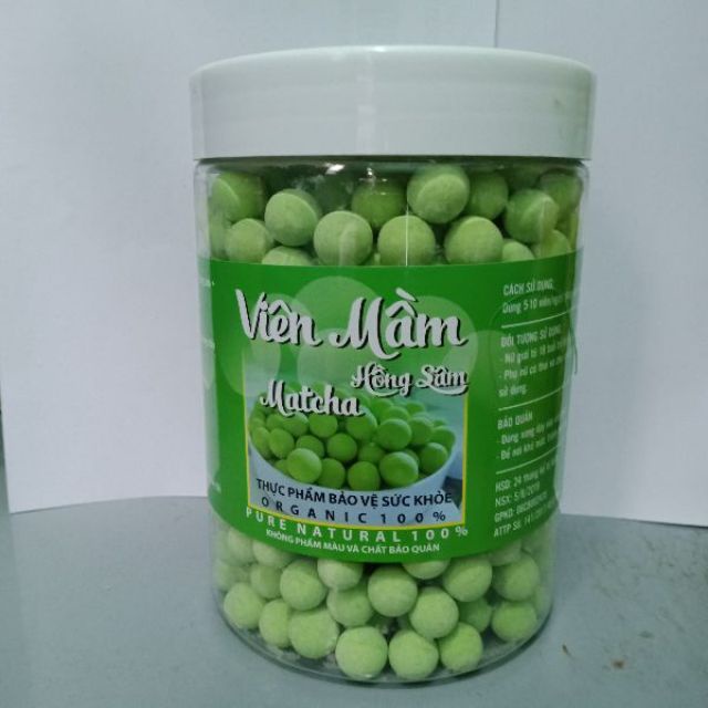 Viên Uống Mầm Đậu Nành Matcha Hồng Sâm Hỗ Trợ Vòng 1, Đẹp Da Tráng Sáng