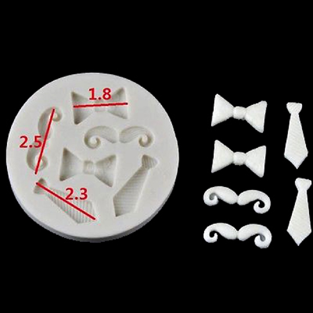 Khuôn Silicone Tạo Hình Râu Nơ Trang Trí Bánh [VN]