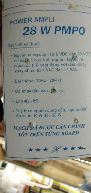 Bo mạch khuyếch đại âm thanh 28w