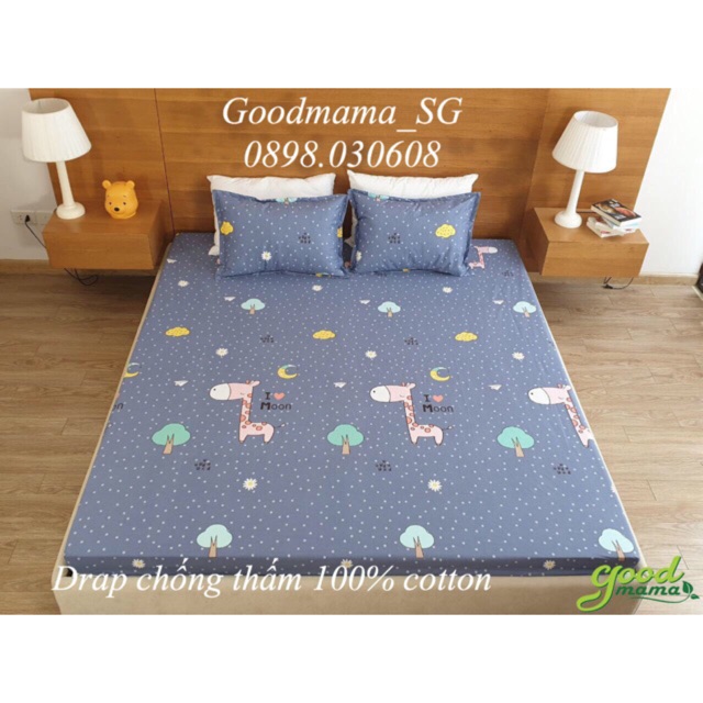 Ga chống thấm 100% cotton goodmama( không vỏ gối)