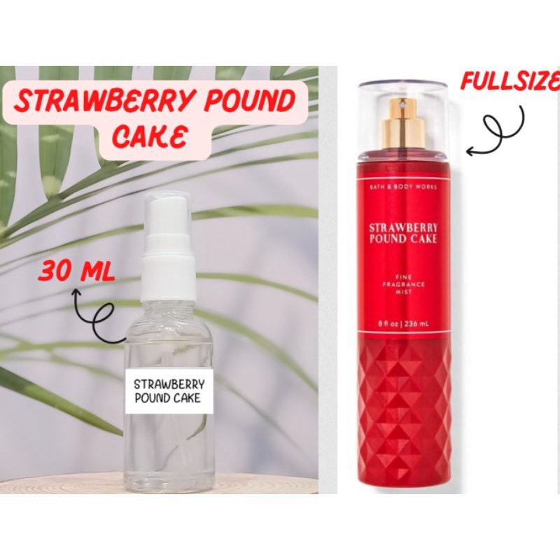 (30ML)XỊT THƠM STRAWBERRY POUND CAKE BATH AND BODYWORKS