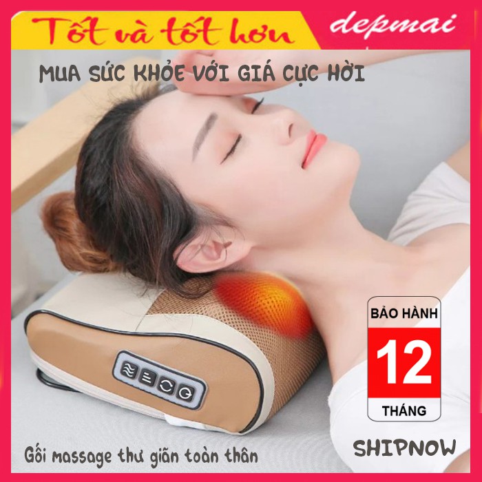 Gối massage hồng ngoại cổ vai gáy lưng D331