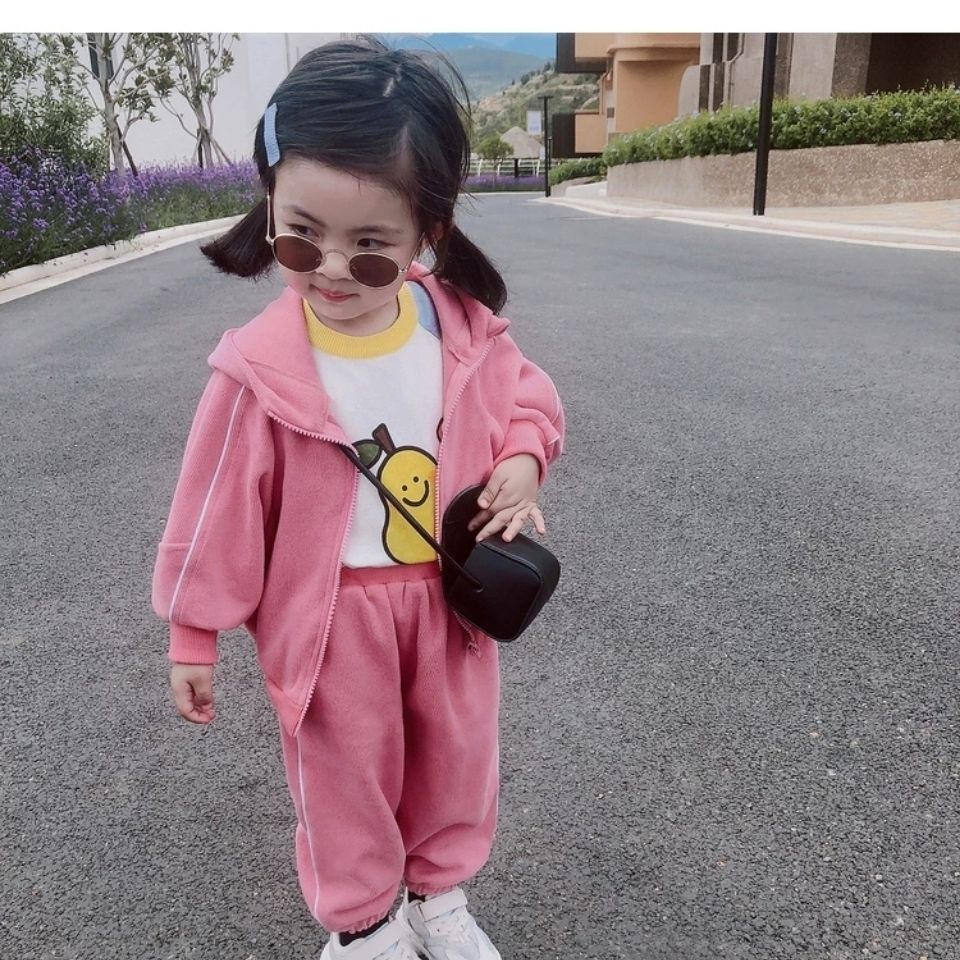 Bộ Đồ Thể Thao Áo Sweater Giả Hai Mảnh Phong Cách Nhật Hàn Thời Trang Mùa Thu 2022 Cho Bé Gái