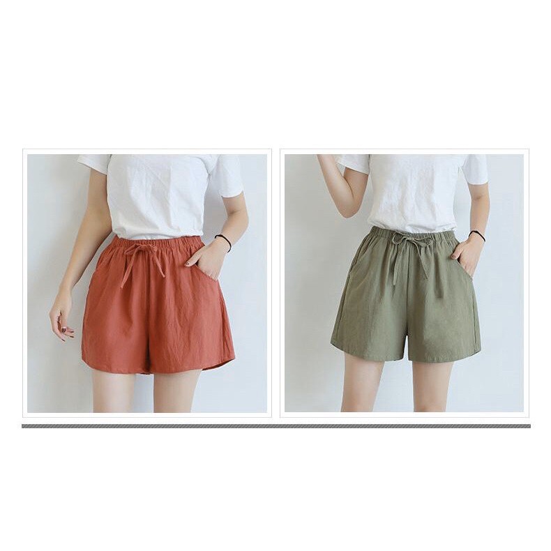 Quần short Linen nhiều màu thời trang