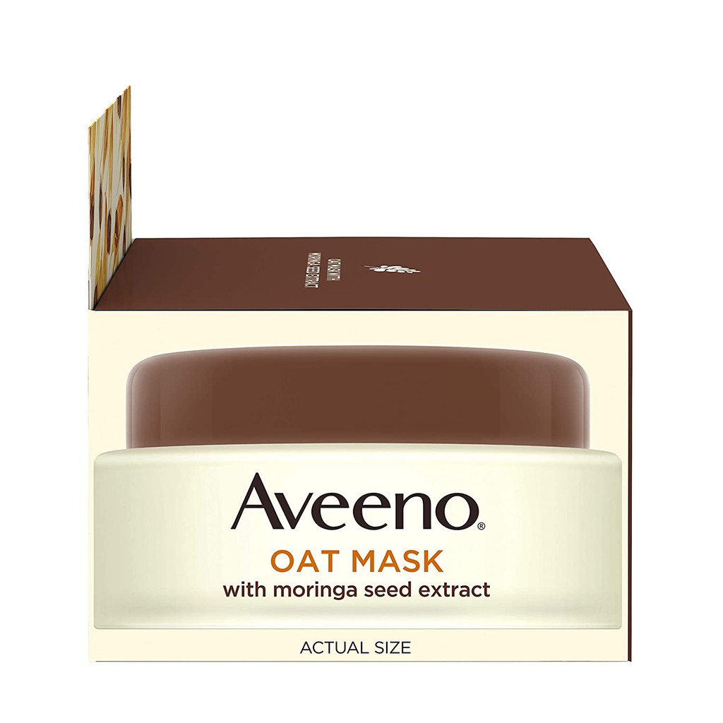 Aveeno – Mặt nạ yến mạch Aveeno Thải độc chiết xuất Hạt chùm ngây Aveeno face oat mask with Moringa extract 50g