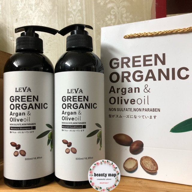 Gội xả siêu mượt phục hồi Green Organic 1000ml