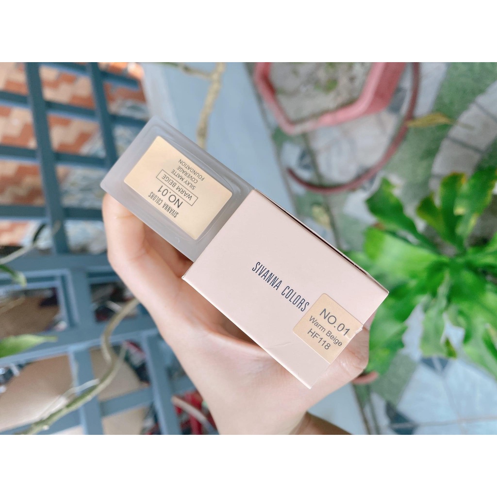 Kem nền Sivana Silky Matte Coverage Foudation HF18 chính hãng