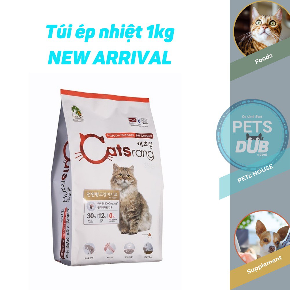 TÚI (TÁCH CHUẨN 1KG) CÁC HÃNG ROYAL, CATSRANG, CAT'S EYE, Hạt Ý MORANDO THỨC ĂN CHO MÈO MẸ & MÈO CON TẬP ĂN (PETs dub)