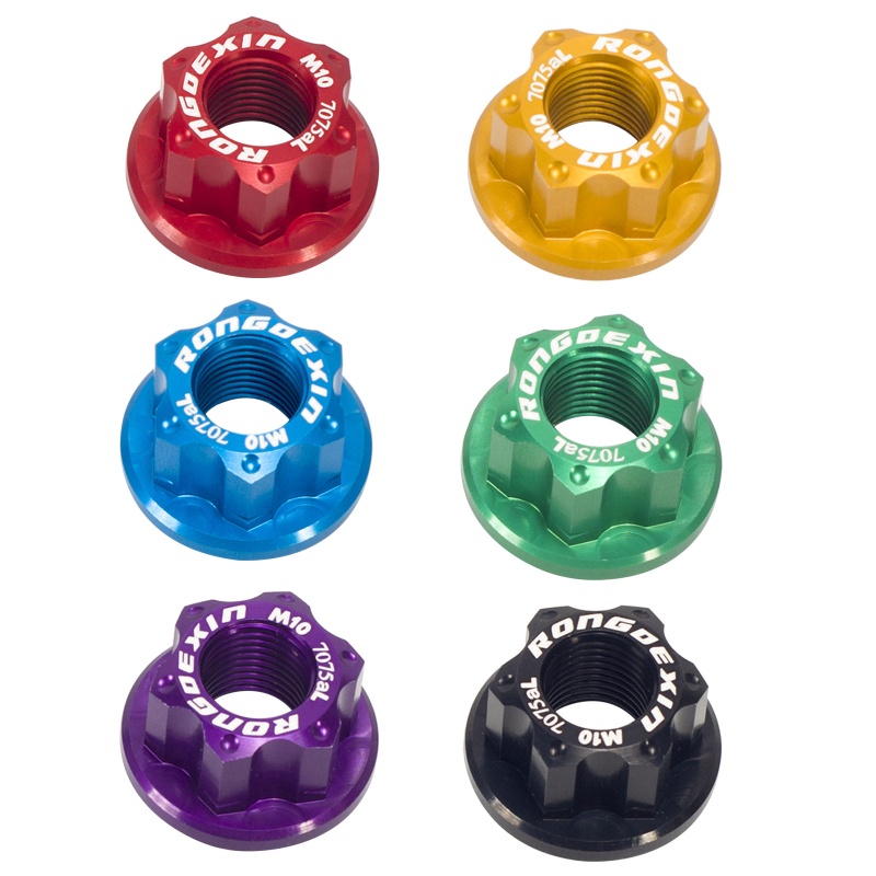 Đai Ốc M10x1.0 Bằng Hợp Kim Nhôm Tháo Lắp Nhanh Cho Xe Đạp Leo Núi