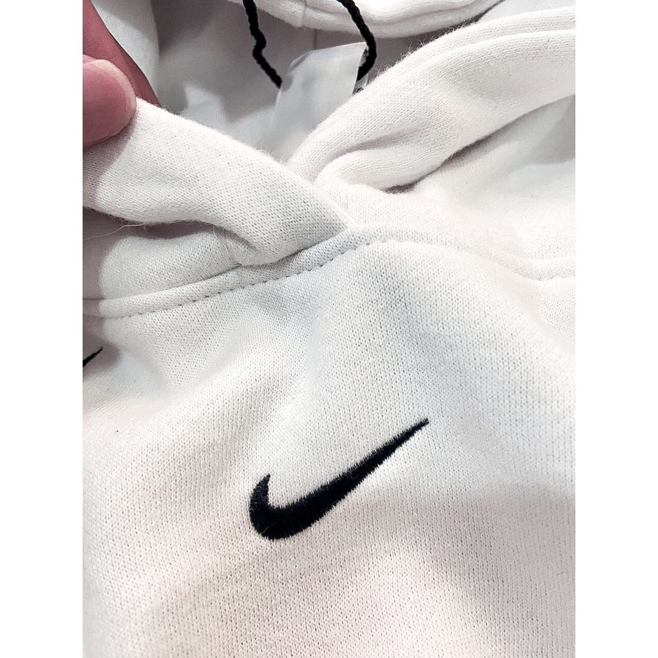 Áo Hoodie Nike Swoosh Thêu Trắng Full Vải Nỉ - Hàng Chuẩn Đẹp