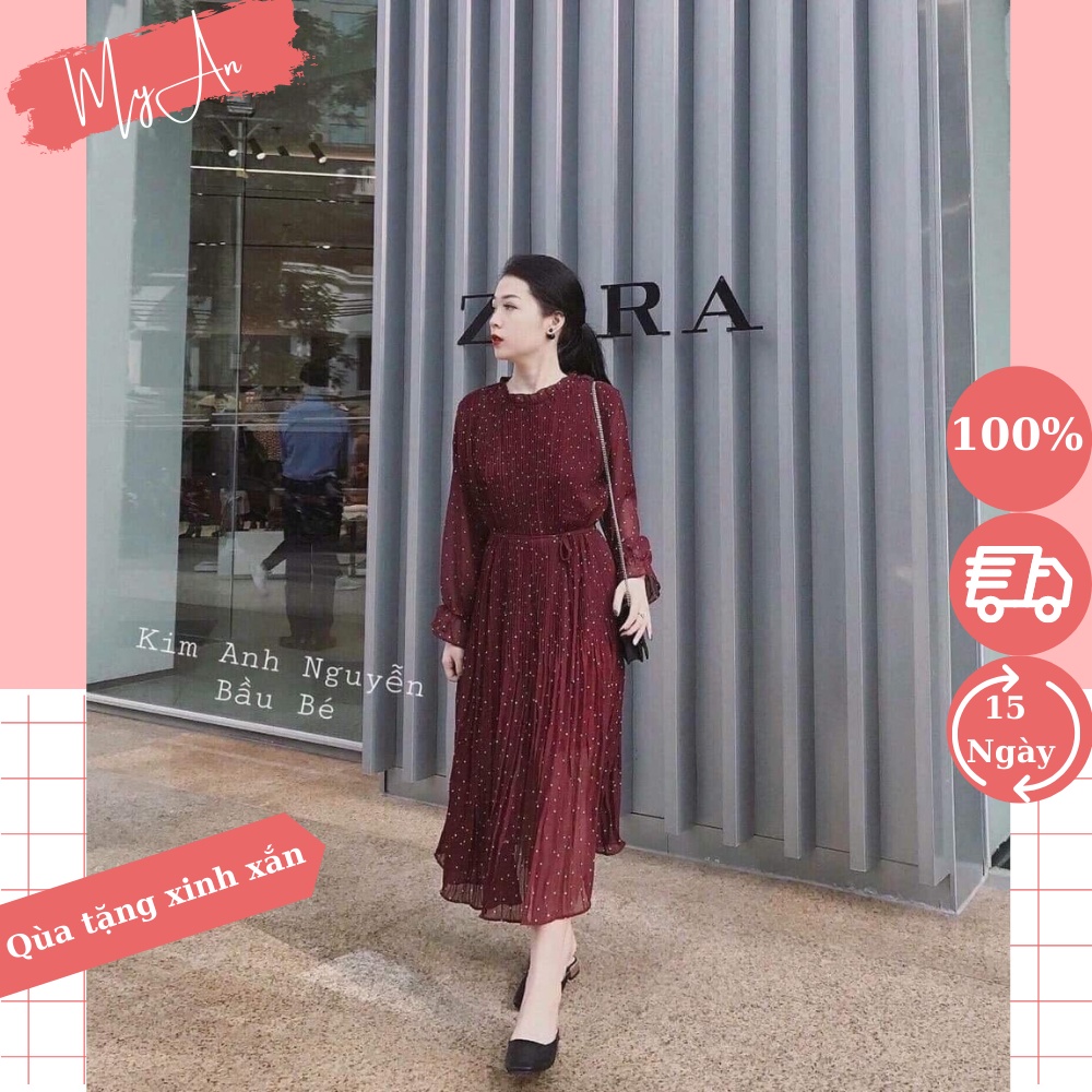 [Hàng Cao Cấp Loại 1] Váy bèo họa tiết chấm bi, chất liệu cao cấp dày dặn - MYAN Store CD171