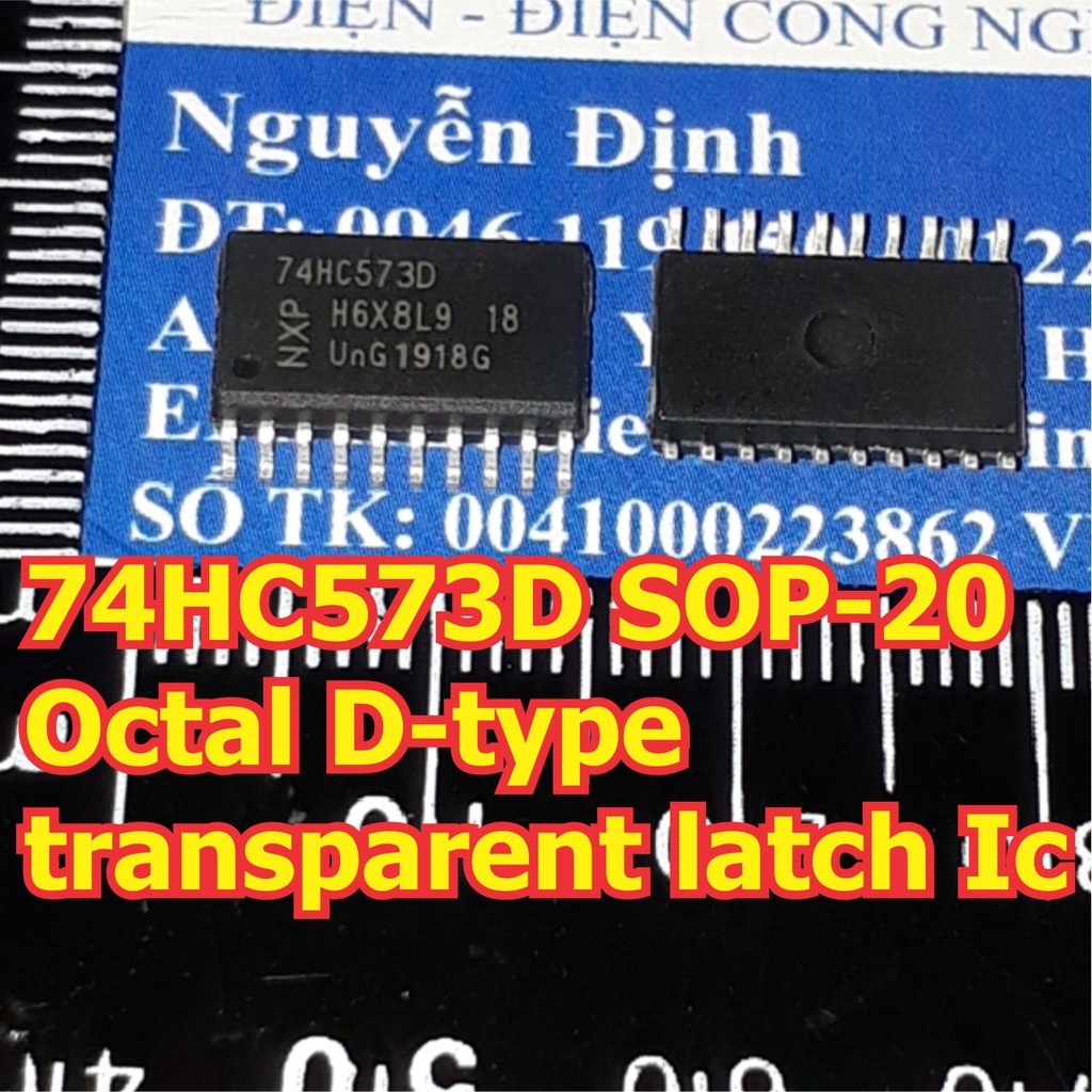 5 con 74HC573 74HC573D SOP-20 Octal D-type transparent latch IC kde6291