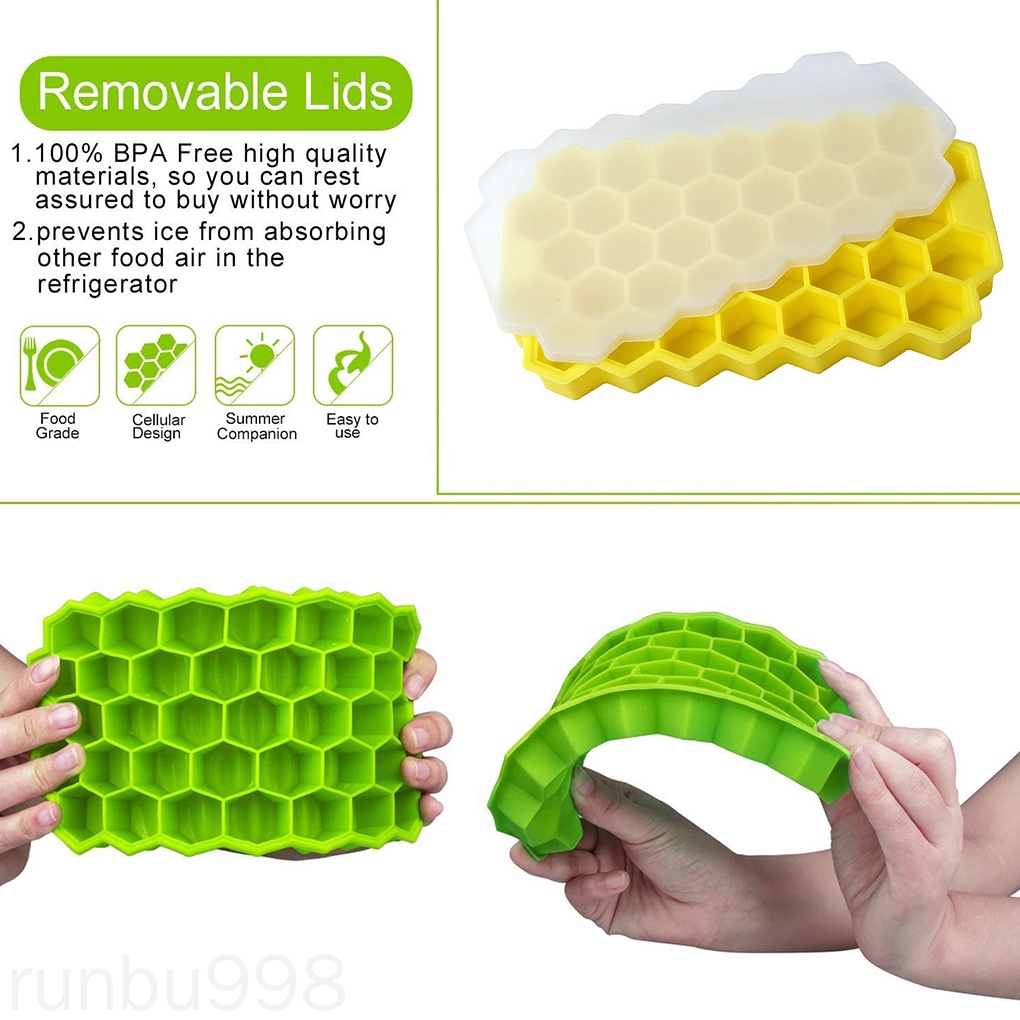 Khuôn Silicone Làm Đá 37 Ô Chống Dính Runbu998