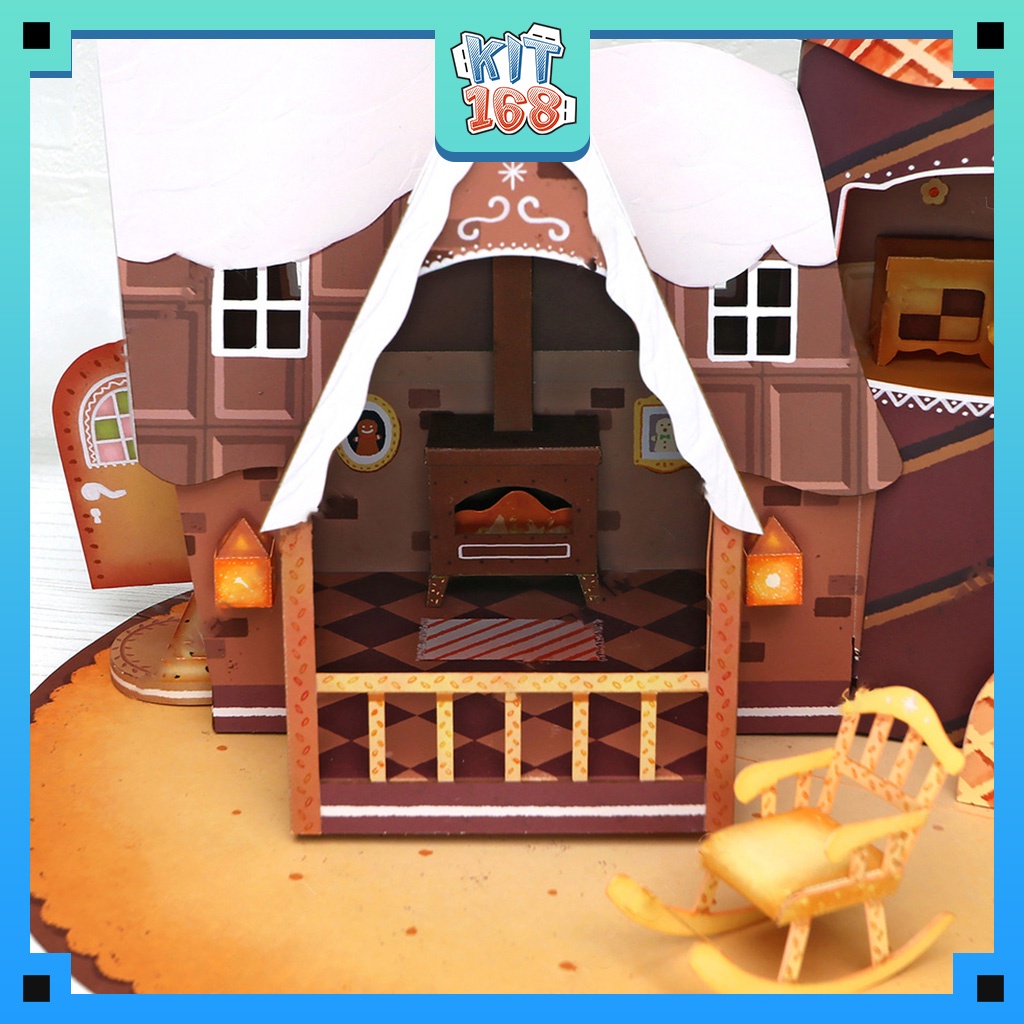 Mô hình giấy kiến trúc Ngôi nhà bánh kẹo