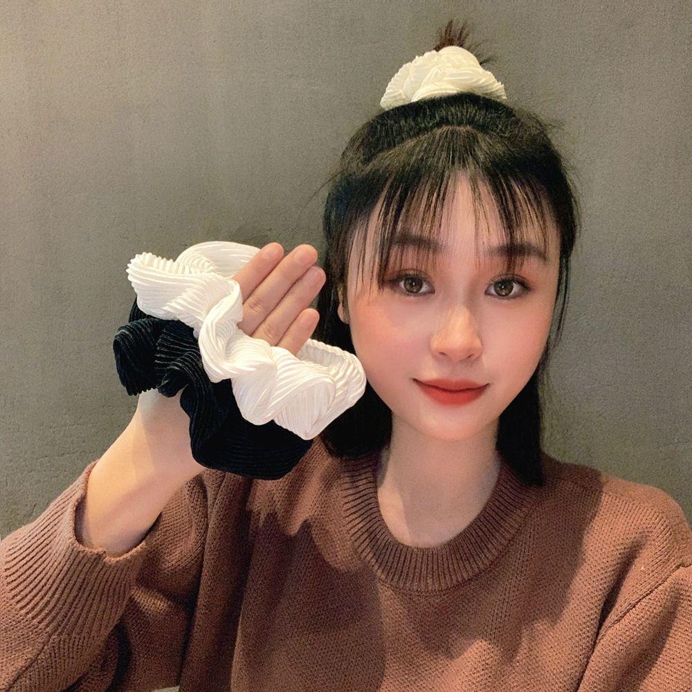 Dây Buộc Tóc Cao Su Lụa Satin Màu Trơn Đơn Giản VANES1