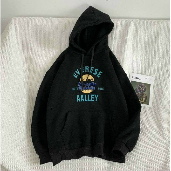 Áo Khoác Hoodie Nữ Nỉ Ngoại In Chữ EVERESE Free Size 70kg AK118 Áo Hoodie Nam Kho Sỉ TD