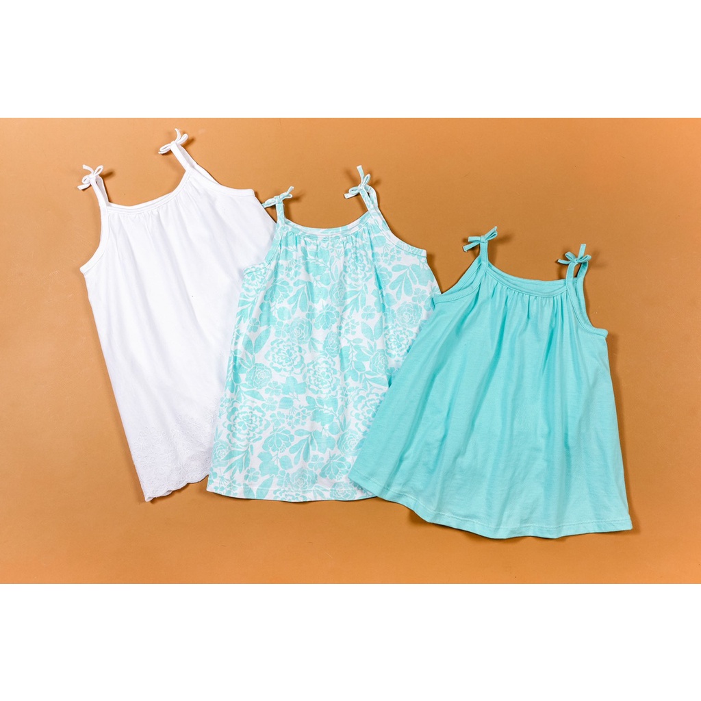 Váy body bé gái xuất dư Bundles hai dây đầm body cho bé gái sơ sinh đến 1 2 tuổi thun cotton - VSB