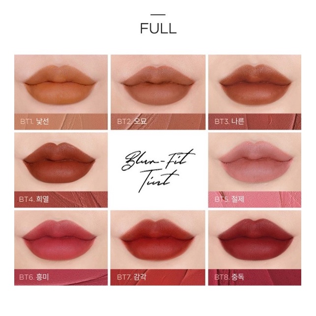Son kem siêu lì lên màu chuẩn, mịn môi Merzy Blur-Fit Tint 7.2g