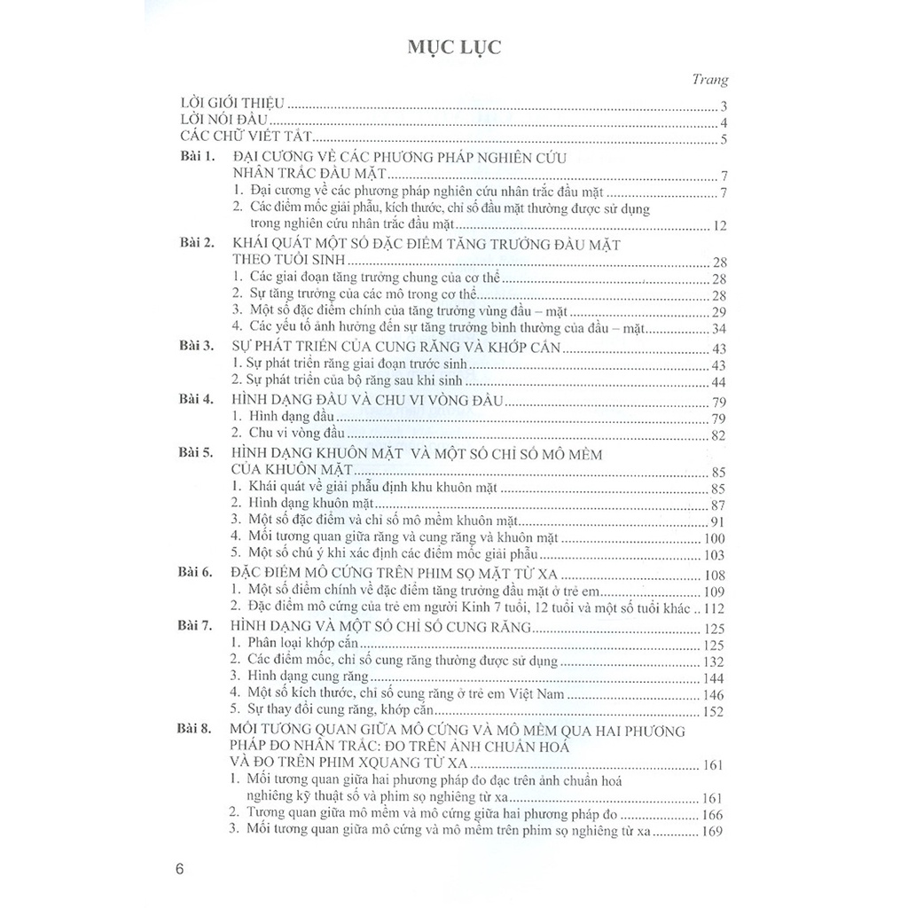 Sách - Chỉ Số Đầu Mặt Ở Một Số Lứa Tuổi Trẻ Em Việt Nam