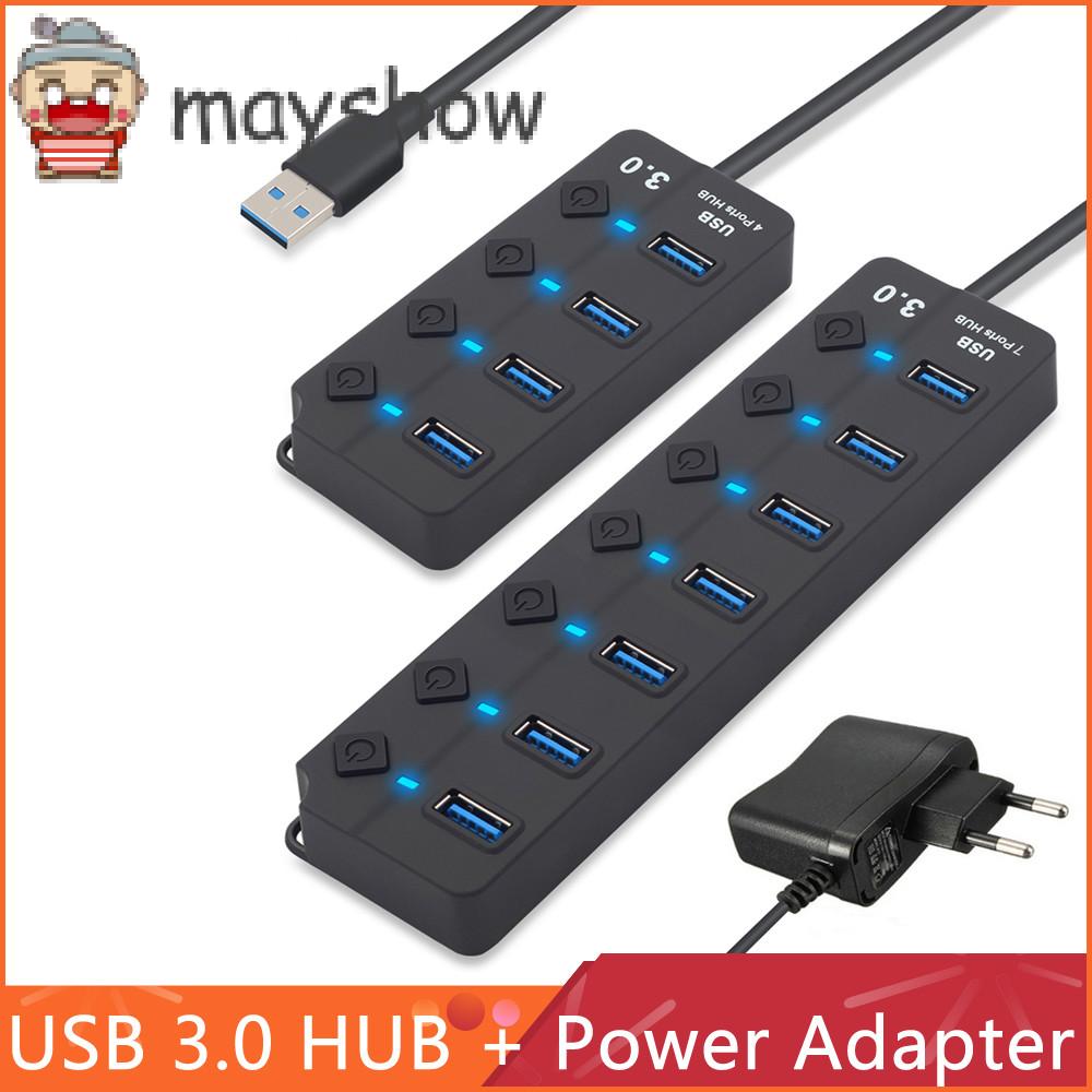 Đầu Chia 4 / 7 Cổng Usb 3.0 Tốc Độ Cao Có Công Tắc On / Off