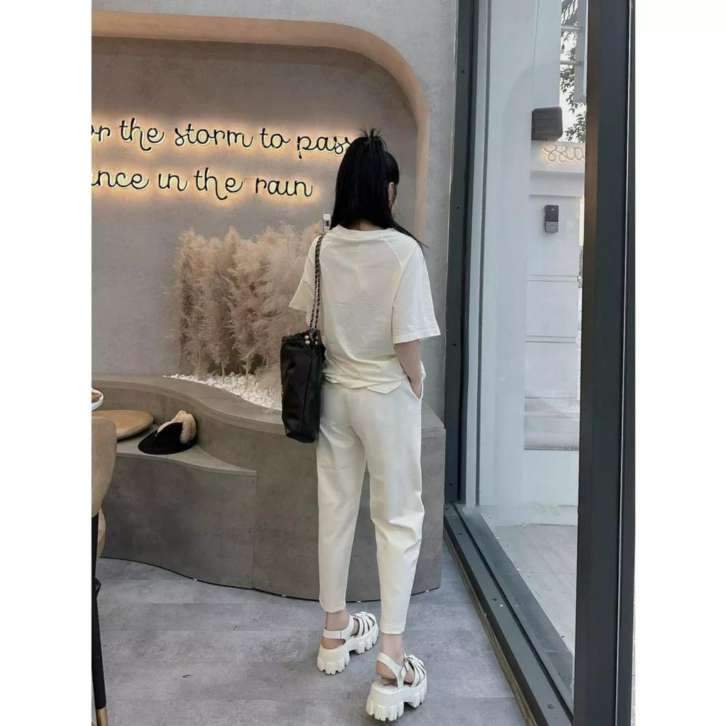 Quần baggy cạp cao lưng chun co giãn quần baggy unisex chất umi poly 3 màu phong cách Hàn Quốc