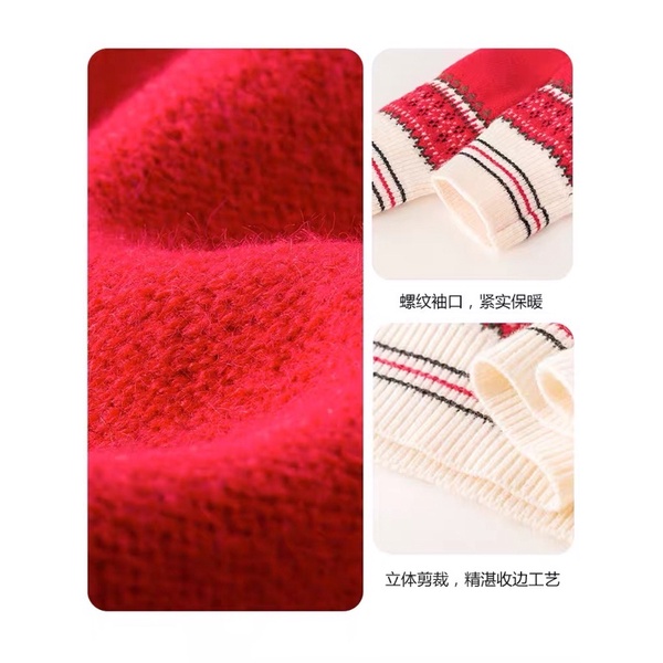 Áo len đỏ chất vải mềm mịn