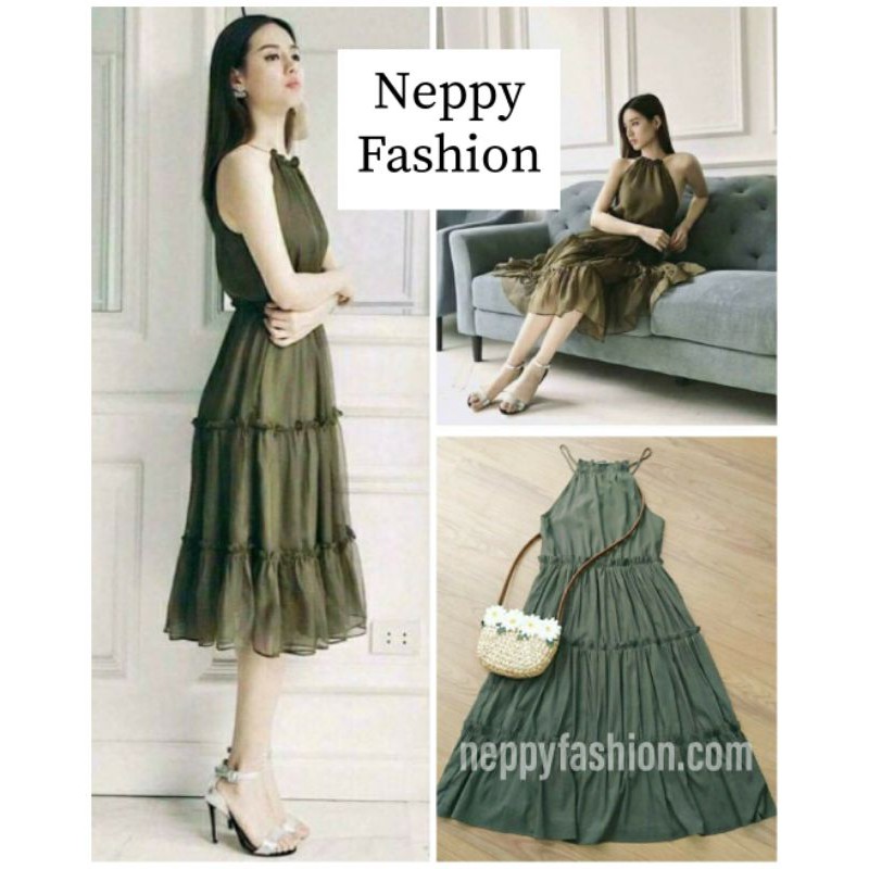 Váy Đầm Maxi yếm rêu Neppy Fashion