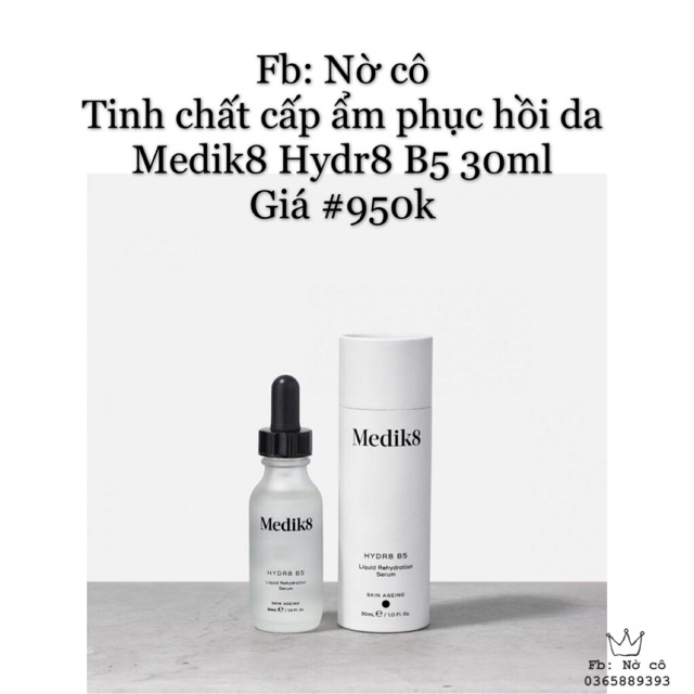 Tinh chất cấp ẩm phục hồi da Medik8 Hydr8 B5 serum | BigBuy360 - bigbuy360.vn