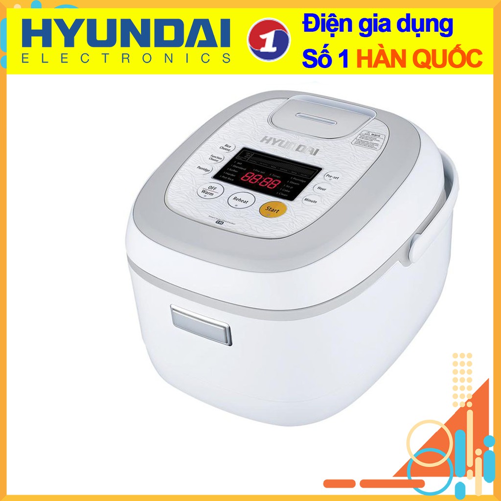 Nồi Cơm Điện Cao Tần  HYUNDAI Hàn Quốc HDE 2202 SIÊU HOT 1250W 1.5L Màn Hình Led Công Nghệ 4D Whitford