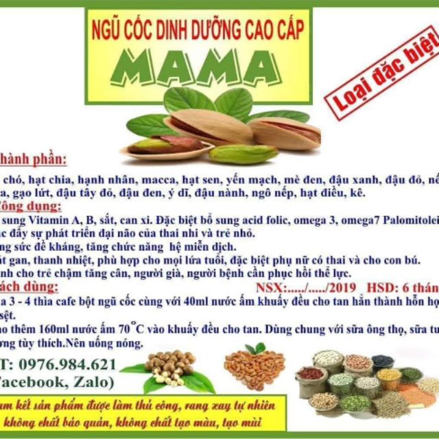 (bannoi124) (luuly) Ngũ cốc lợi sữa cao cấp