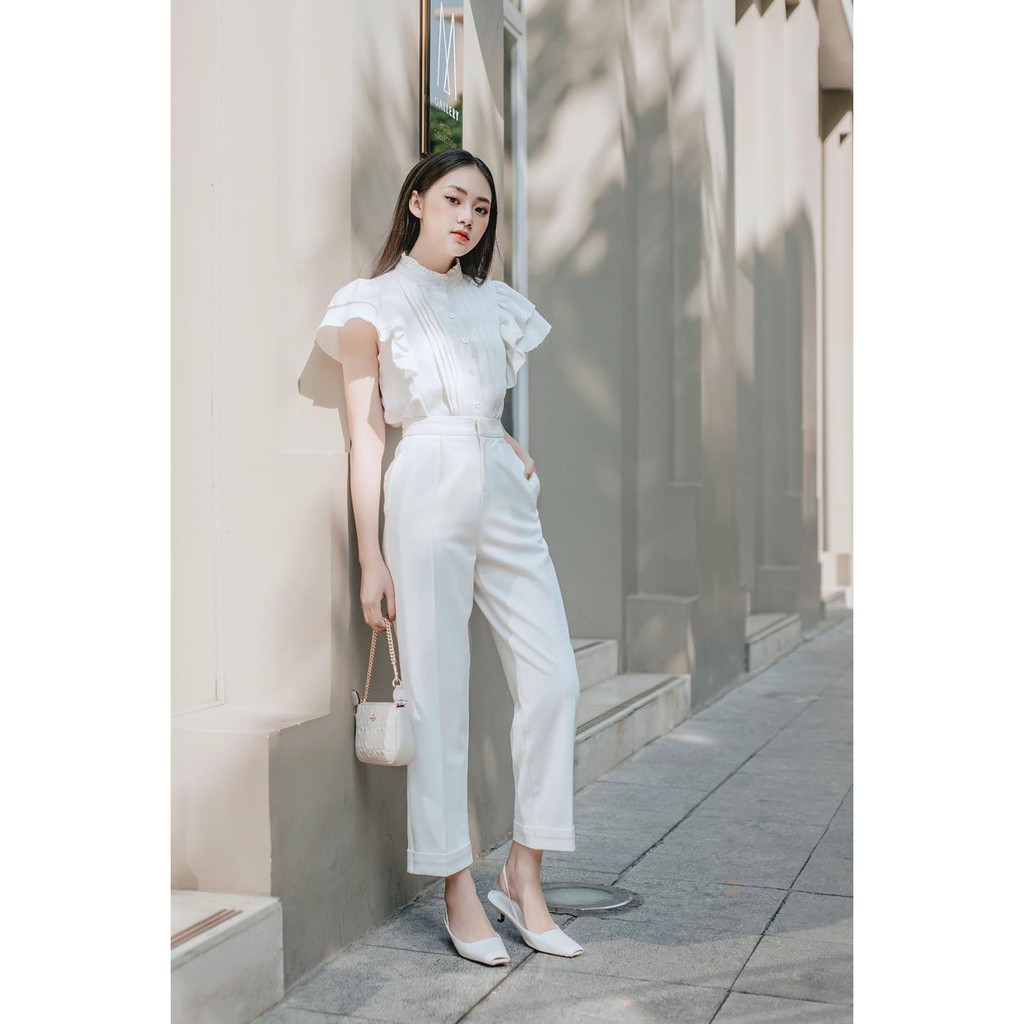 Quần trắng gập gấu BOHEE Q08