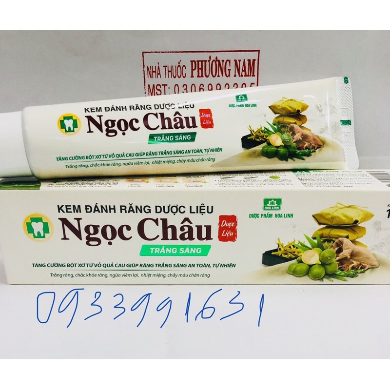 Kem đánh răng Ngọc châu trắng sáng-tuýp 100g