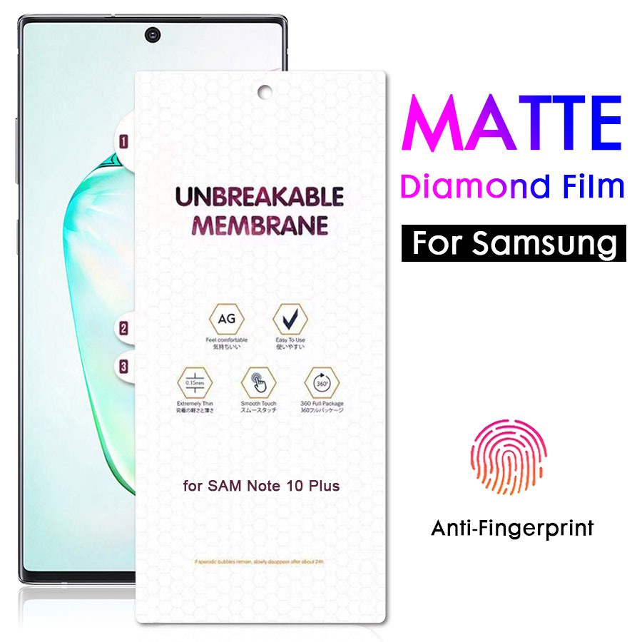 Miếng Dán Hydrogel Trong Mờ Vân Kim Cương Cho Samsung Galaxy S23 S22 S21 Plus S20 FE S10 Lite S9 S8 Note 20 Ultra A51 A71