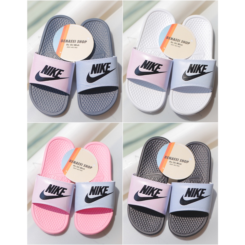 dép nike-quai ngang biến màu pastel mẫu mới