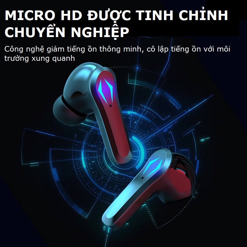 Tai nghe bluetooth Gaming không dây Natuso U40 TWS 5.1 bass mạnh mẽ có mic, độ trễ cực thấp âm thanh HIFI