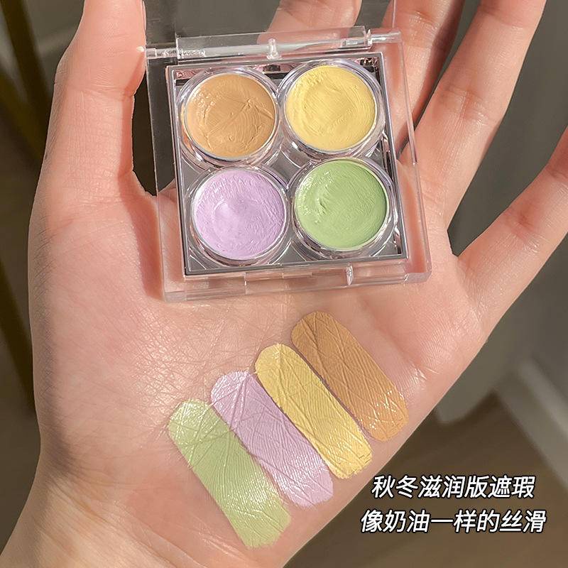 Bảng Kem Che Khuyết Điểm 3 Màu Dưỡng Ẩm Lâu Trôi Che Phủ Quầng Thâm Mụn Và Lỗ Chân Lông