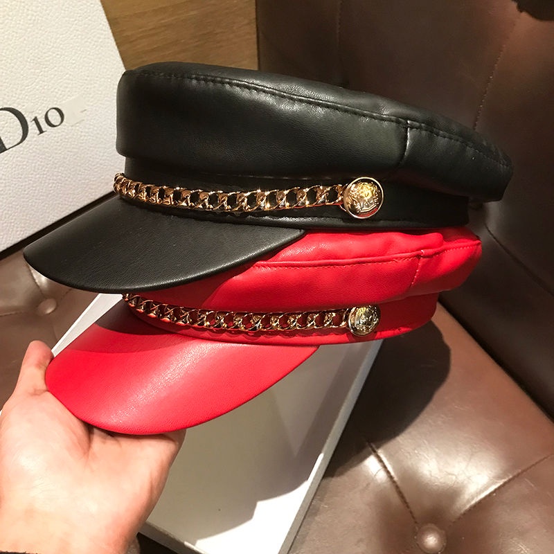 Mũ Beret Da Thời Trang Thu Đông Hàn Quốc Dành Cho Nữ