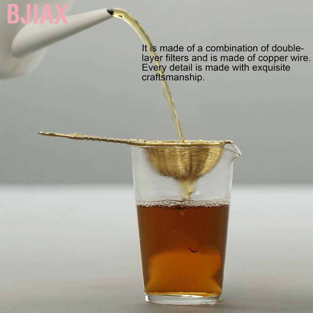 Dụng Cụ Lọc Trà Cầm Tay Bằng Đồng Có Thể Tái Sử Dụng