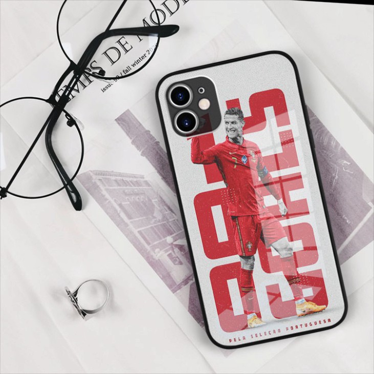 Ốp kính cường lực CR7 C.Ronaldo siêu nhân Discount cho tất cả các đời Iphone năm 2021 OK-FOO20010244