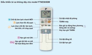 Điều khiển điều hoà Daikin