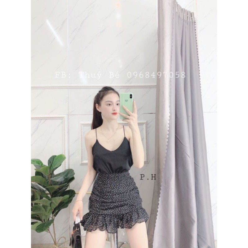 Áo 2 dây lụa trơn