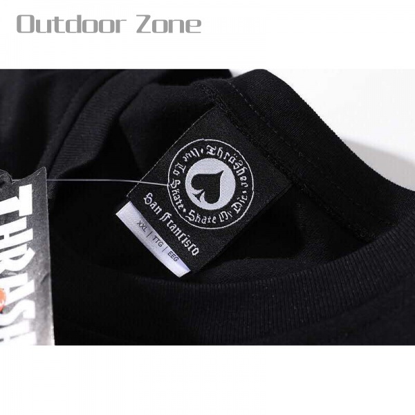 Outdoor zone Thrasher T shirts skateboard tide trasher magazine flame causal tee men women top
