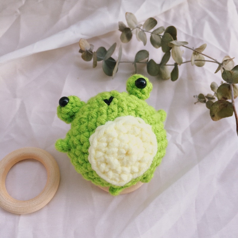 Móc Khoá Ếch Con Dễ Thương 🐸 Móc Khoá Len - xanhlanhes