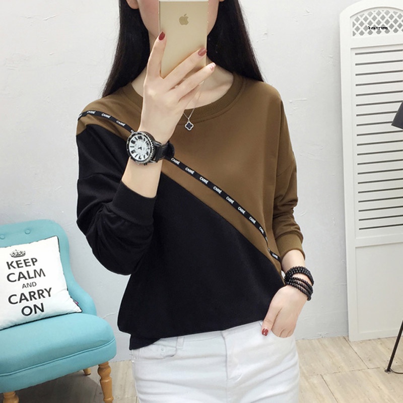 Áo Thun Cotton Tay Dài Dáng Rộng Phong Cách Mới Thời Trang Mùa Thu Dành Cho Phụ Nữ Trung Niên 2021 30-40 Tuổi 50